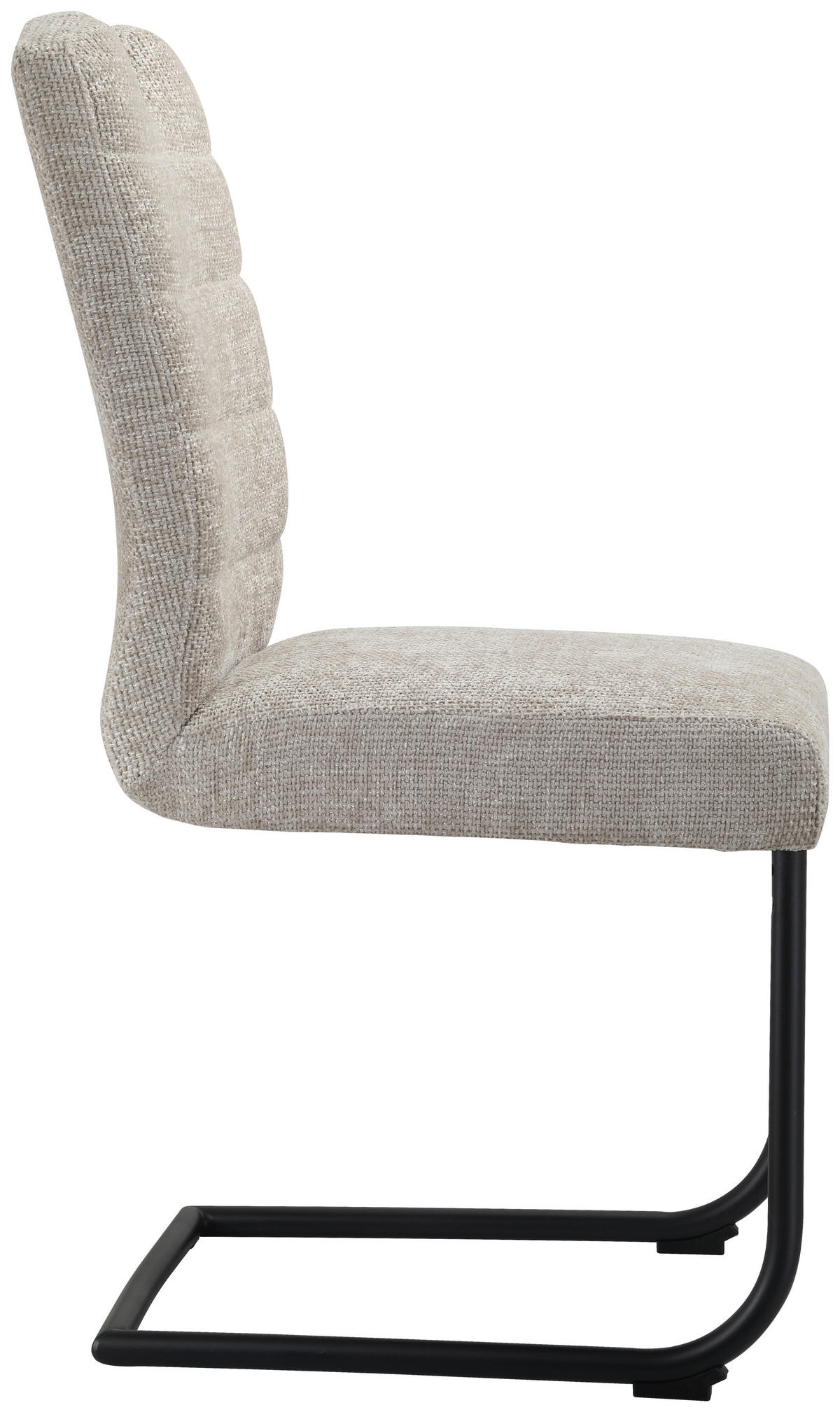 SCAUN CANTILEVER din metal, textil negru, gri deschis  - gri deschis/negru, Design, metal/textil (46/97/59cm) - Novel