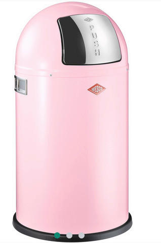 Wesco Abfallsammler Pushboy Junior Edelstahl, Pink 63 cm