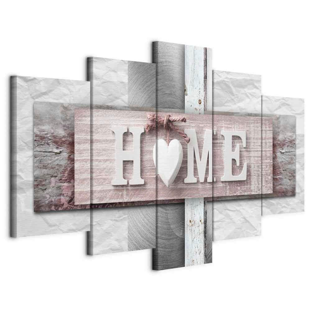 LEINWANDBILD Abstraktes, Text 200/100/1,2 cm  - Hellrosa/Grau, Basics, Holzwerkstoff/Textil (200/100/1,2cm) - artgeist