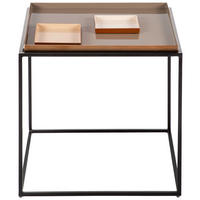BEISTELLTISCH 40/40/40 cm Creme, Beige, Mokka quadratisch  - Beige/Creme, Design, Metall (40/40/40cm) - Kayoom