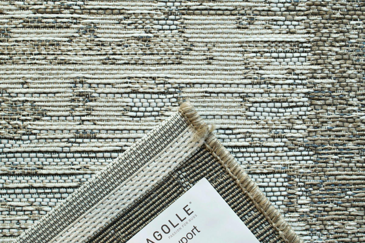 OUTDOORTEPPICH 60/110 cm Amalfi Grau, Hellgrau, Hellbraun  - Hellbraun/Hellgrau, KONVENTIONELL, Textil (60/110cm) - Novel