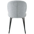 STUHL  in Eisen Leinenoptik Holz, Metall, Textil  - Schwarz/Grau, Design, Holz/Textil (49/86/64cm) - Ambia Home