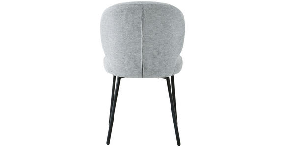 STUHL in Eisen Leinenoptik Holz, Metall, Textil - Schwarz/Grau, Design, Holz/Textil (49/86/64cm) - Ambia Home