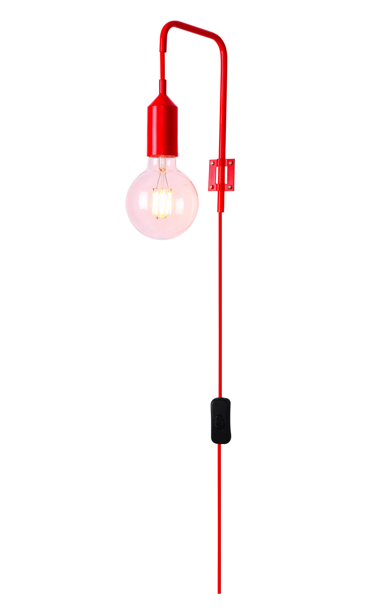 WANDLEUCHTE 4.5/16/25 cm   - Rot, Basics, Metall (4.5/16/25cm)