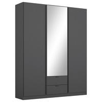 DREHTÜRENSCHRANK 136/197/54 cm,  in Grau, 3-türig  - Grau, MODERN, Holzwerkstoff/Metall (136/197/54cm) - Rauch Möbel