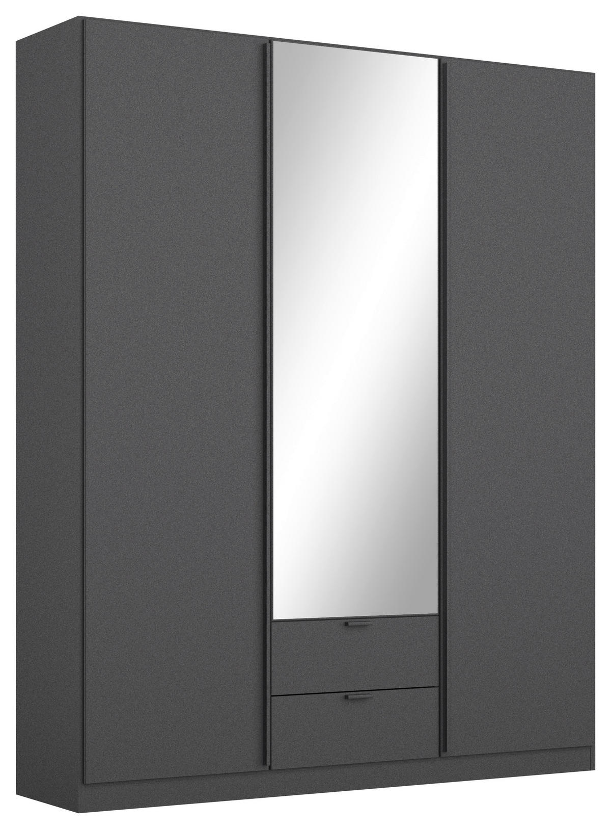 DREHTÜRENSCHRANK 136/197/54 cm,  in Grau, 3-türig  - Grau, MODERN, Holzwerkstoff/Metall (136/197/54cm) - Rauch Möbel