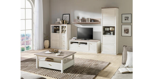 COUCHTISCH rechteckig Grau, Weiß - Weiß/Grau, Design (110/80/45cm) - Hom`in