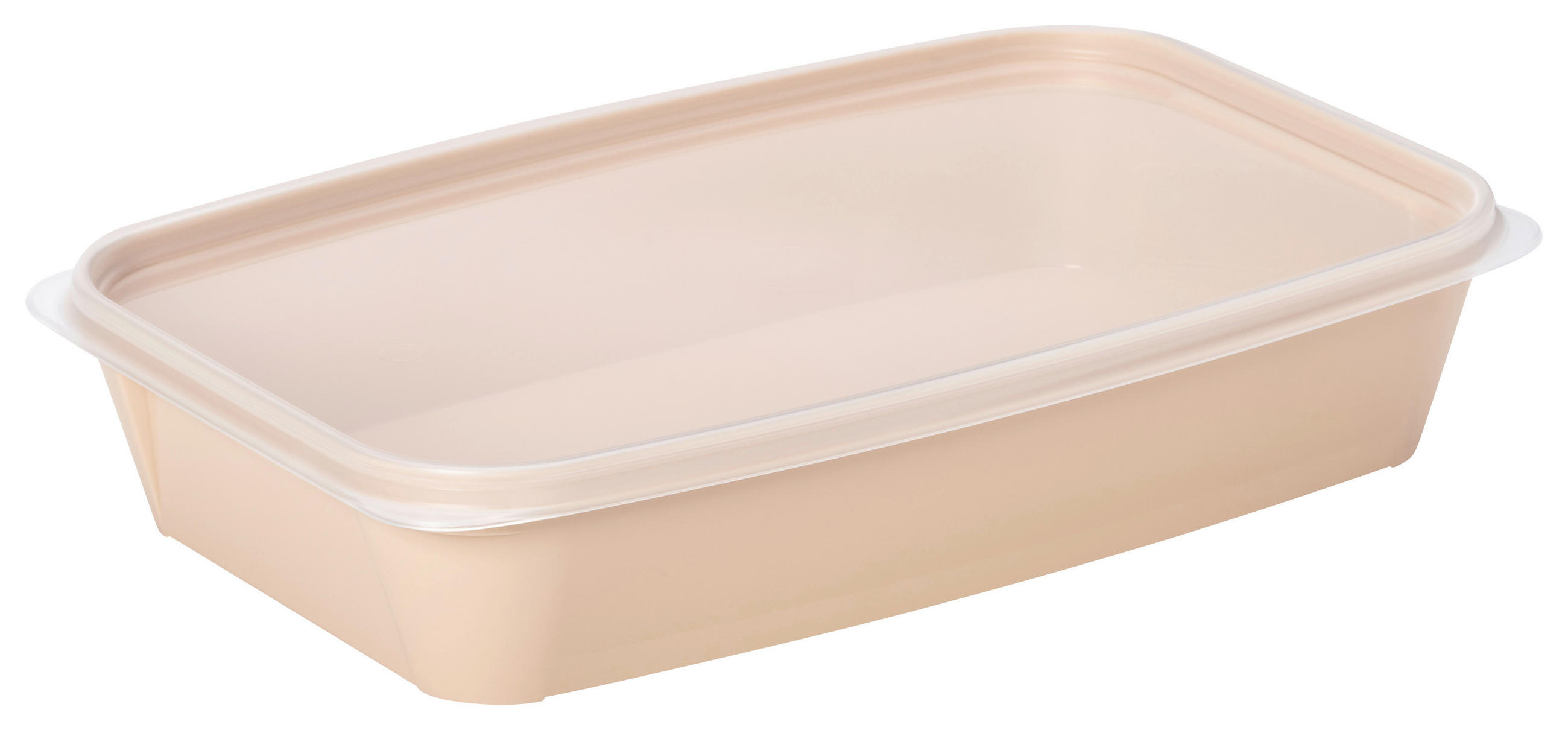 MATLÅDA 1,2 l  - klar/beige, Basics, plast (1,2cm) - Smart Store