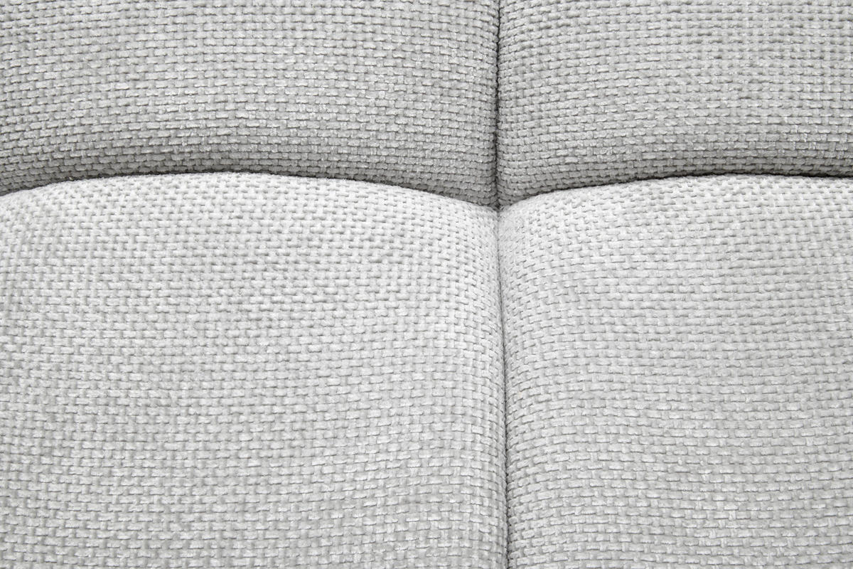ECKSOFA in Webstoff Silberfarben  - Silberfarben/Schwarz, Modern, Kunststoff/Textil (297/180cm) - Welnova