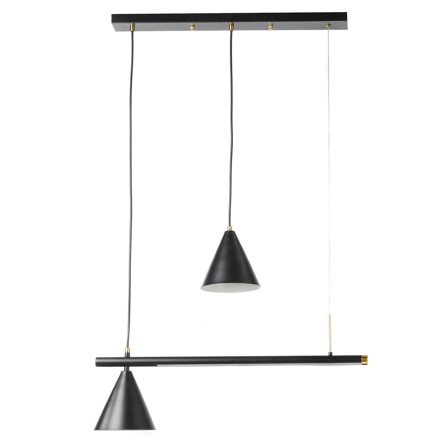 LED-HÄNGELEUCHTE 90/15/120 cm   - Schwarz, Design, Metall (90/15/120cm)