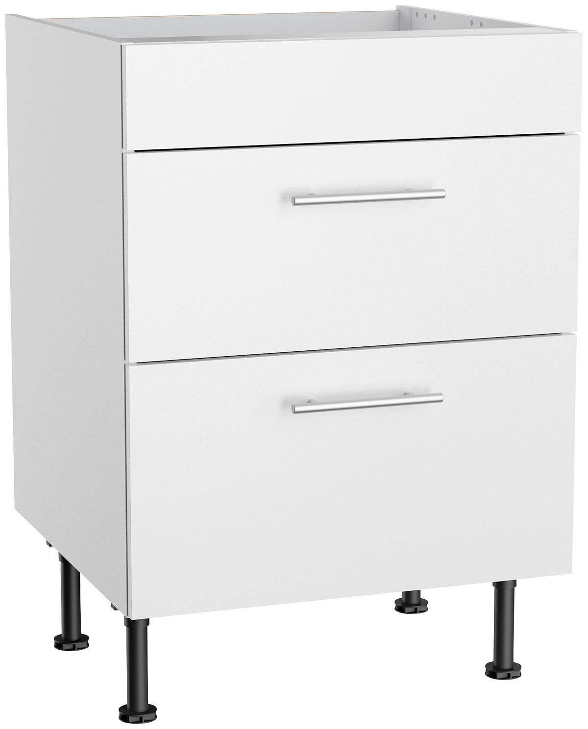 KÜCHENLEERBLOCK 270 cm   in Weiß  - Edelstahlfarben/Anthrazit, Basics, Holzwerkstoff/Metall (270cm) - Optifit