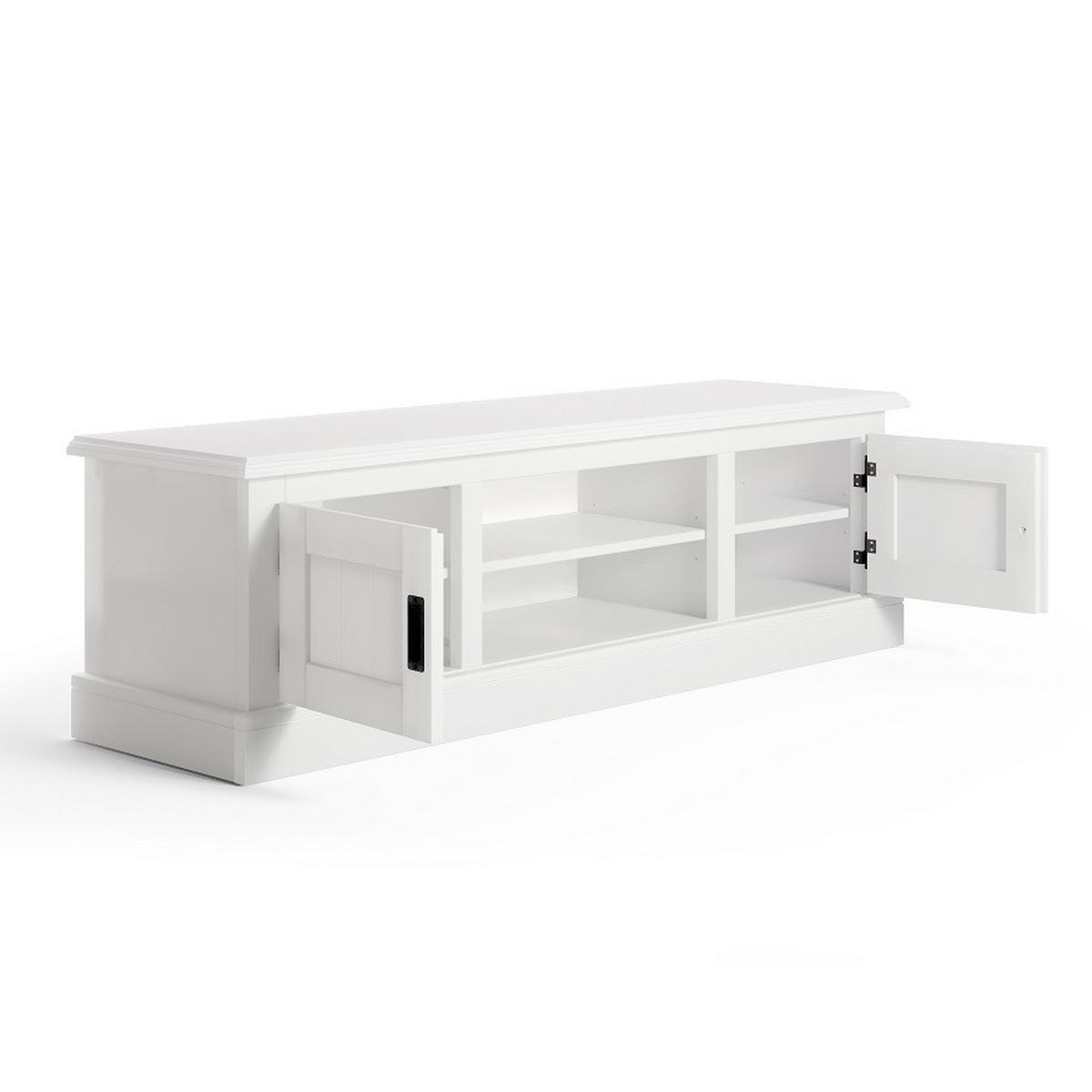 TV-SZEKRÉNY 140/42/40 cm  - fekete/fehér, Design, faalapú anyag/fém (140/42/40cm) - Livetastic