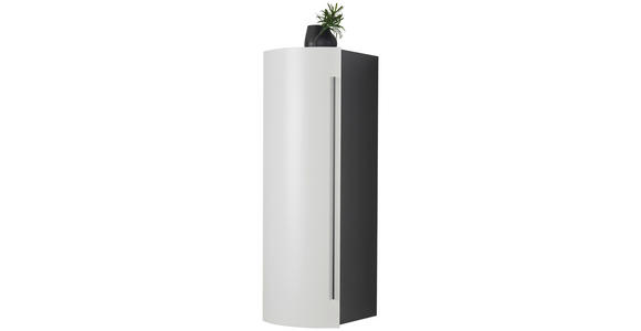 MIDISCHRANK 40/125/45 cm - Schwarz/Weiß, MODERN, Glas/Holzwerkstoff (40/125/45cm) - Dieter Knoll