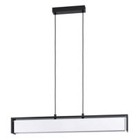 LED-HÄNGELEUCHTE 100/10,5/110 cm    - Weiss/Schwarz, Design, Holz/Textil (100/10,5/110cm) - Eglo