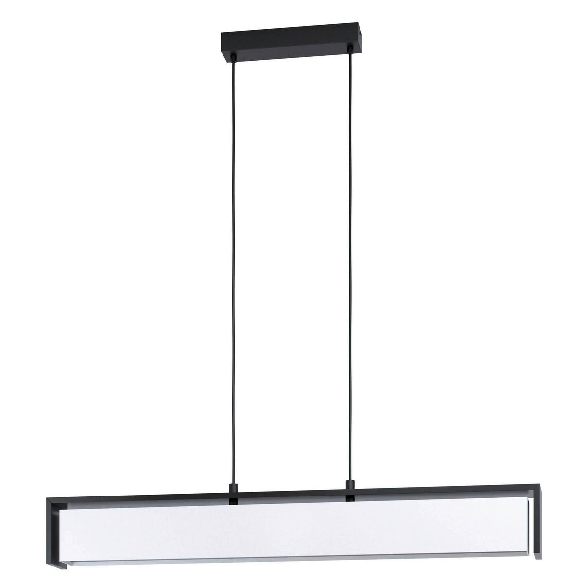 LED-HÄNGELEUCHTE 100/10,5/110 cm    - Weiss/Schwarz, Design, Holz/Textil (100/10,5/110cm) - Eglo