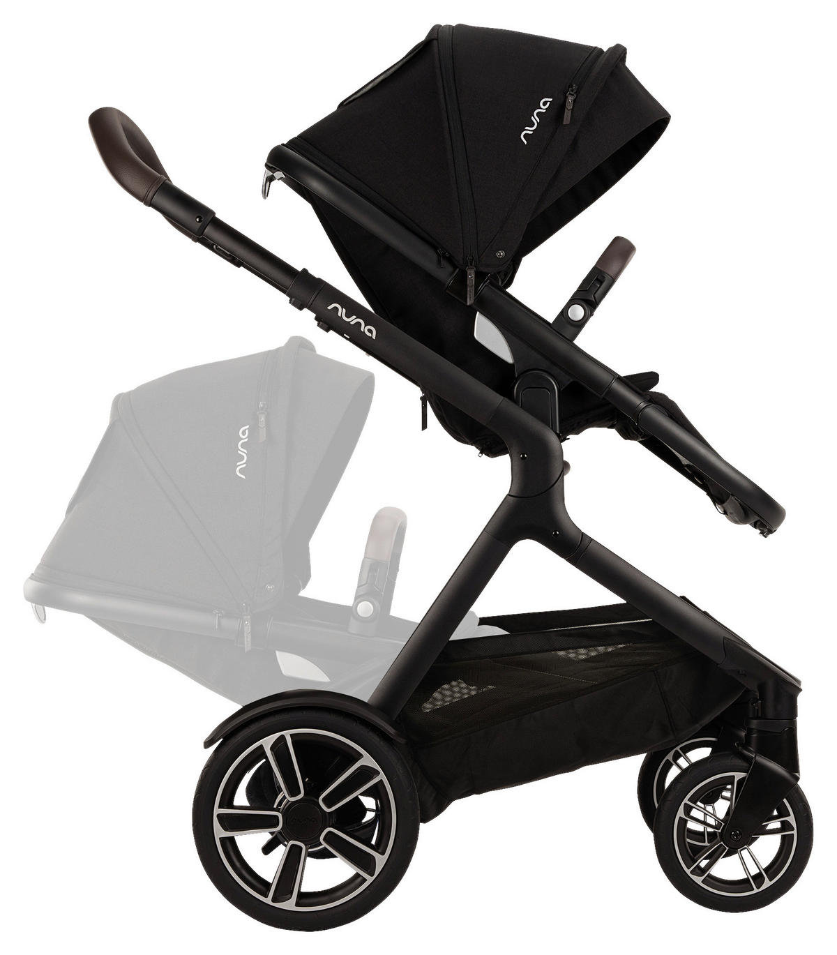 GESCHWISTERWAGEN DEMI NEXT  - Schwarz, Basics, Textil/Metall (98/62/112cm) - Nuna