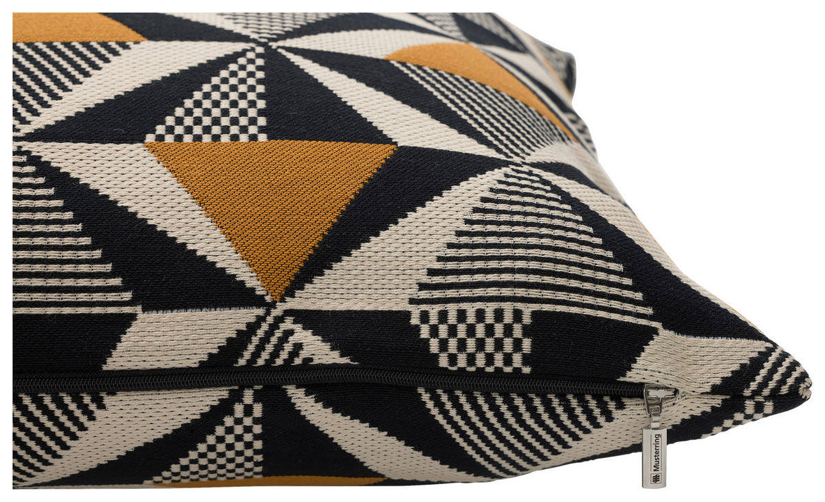 KISSENHÜLLE MR-PRISM 45/45 cm  - Gelb/Schwarz, Basics, Textil (45/45cm) - Musterring