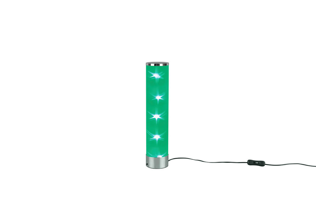 LED-TISCHLEUCHTE 8,3/38,00 cm   - Chromfarben/Weiß, Design, Kunststoff/Metall (8,3/38,00cm)