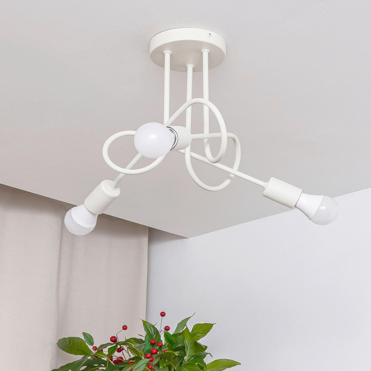 DECKENLEUCHTE OXFORD 45/45/30 cm   - Sandfarben, KONVENTIONELL, Metall (45/45/30cm)