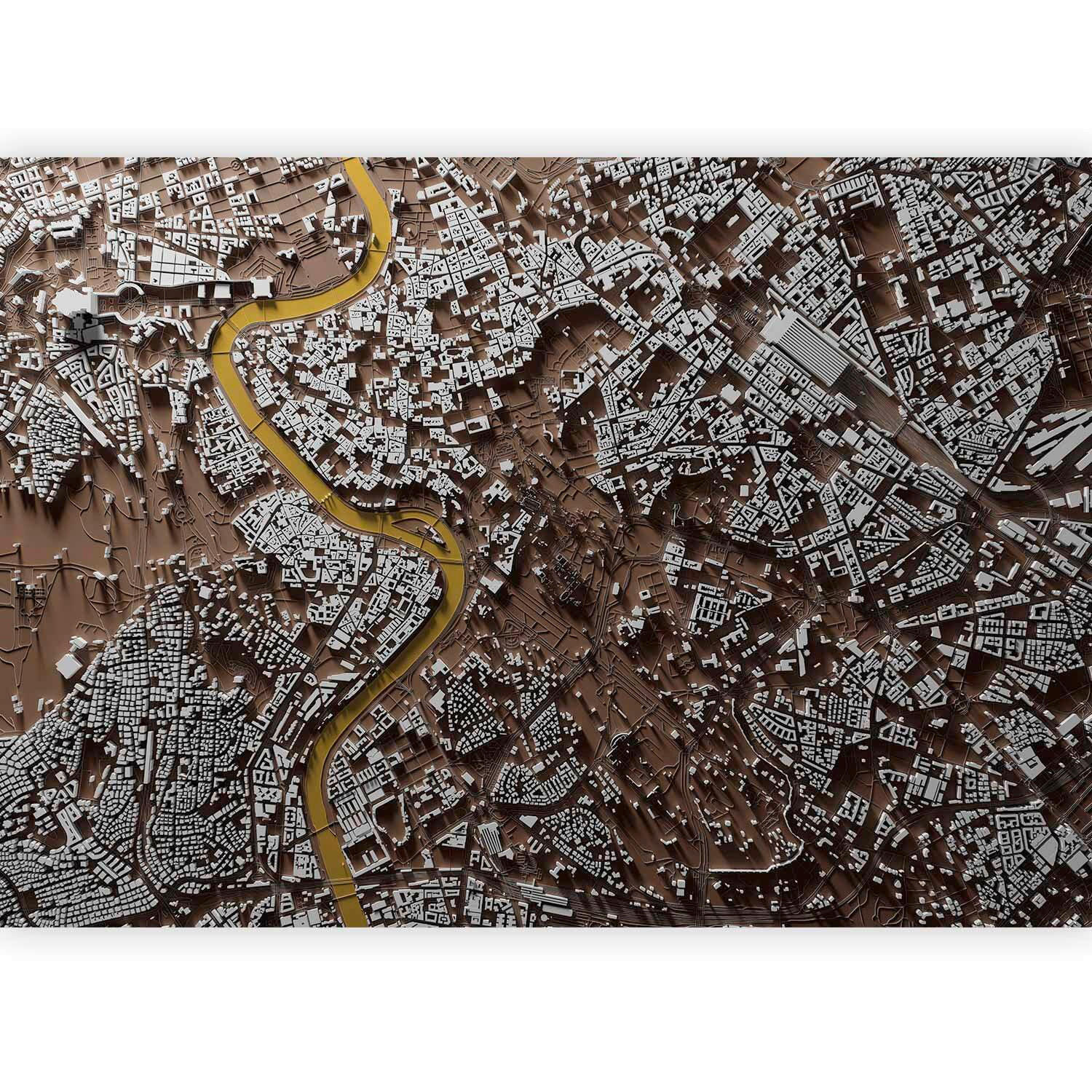 FOTOTAPETE  - Cognac/Hellgrau, LIFESTYLE, Textil (300/210cm) - artgeist