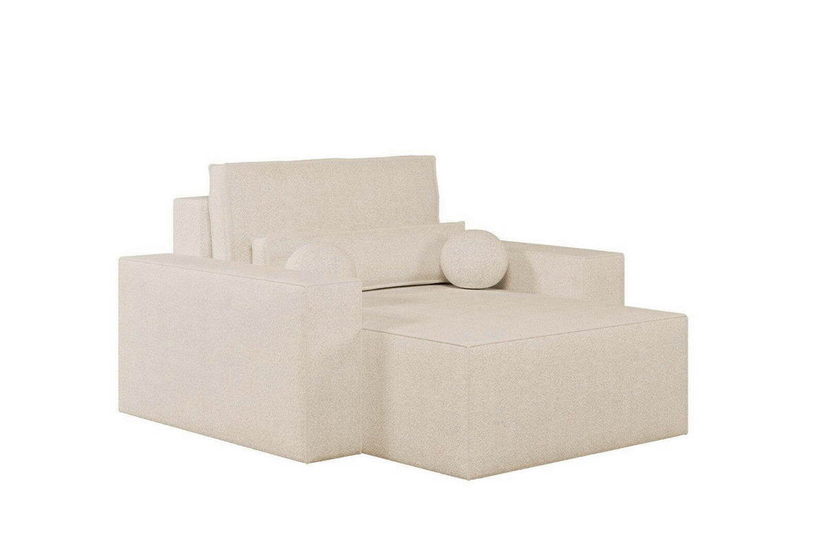 XXL-SESSEL - Sandfarben/Schwarz, Design, Textil (146/85/162cm) - MID.YOU