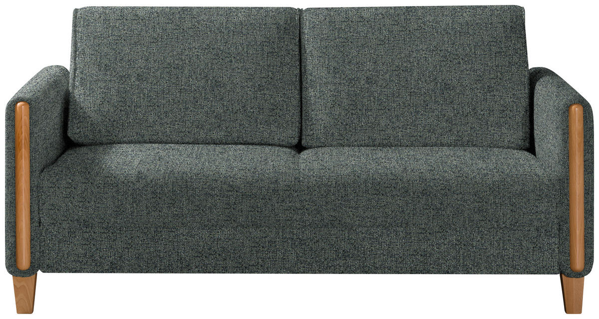SCHLAFSOFA in Holz, Textil Grau, Grün, Buchefarben  - Buchefarben/Grau, Design, Holz/Textil (174/88/104cm) - Niels Andersson