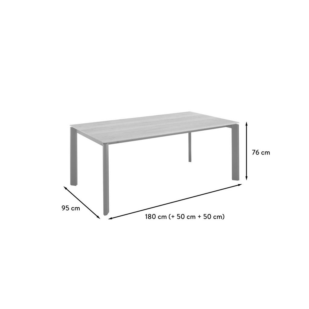 Thumbnail - Celina Home Esstisch London, Schiefer, Schwarz, Metall, Holzwerkstoff, rechteckig, eckig, 95x76x180-280 cm, ausziehbar, ...