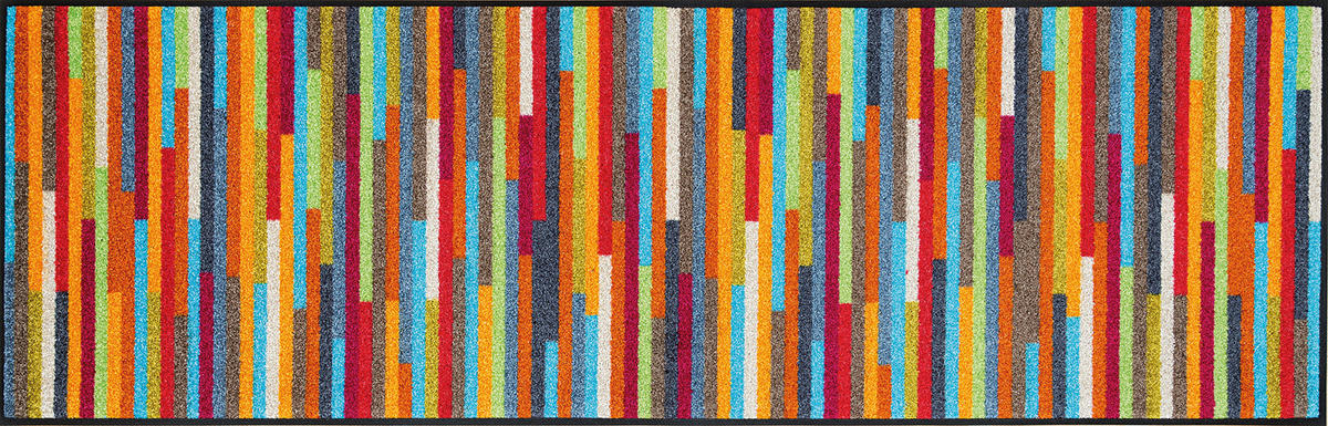 LÄUFER 60/180 cm Mikado Stripes Multicolor  - Multicolor, KONVENTIONELL, Kunststoff/Textil (60/180cm) - wash+dry