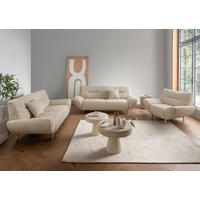 2-SITZER-SOFA Bouclé Beige  - Wildeiche/Beige, KONVENTIONELL, Holz/Textil (173/81/90cm) - MID.YOU