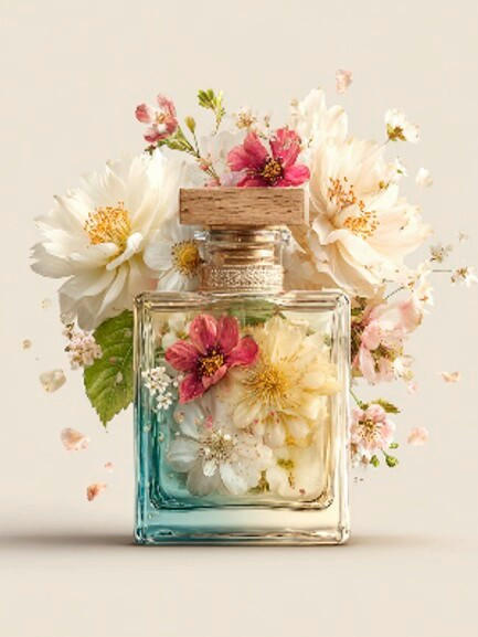 Euroart Glasbild Floral Perfume Iii Mehrfarbig 30x40x1.40 cm