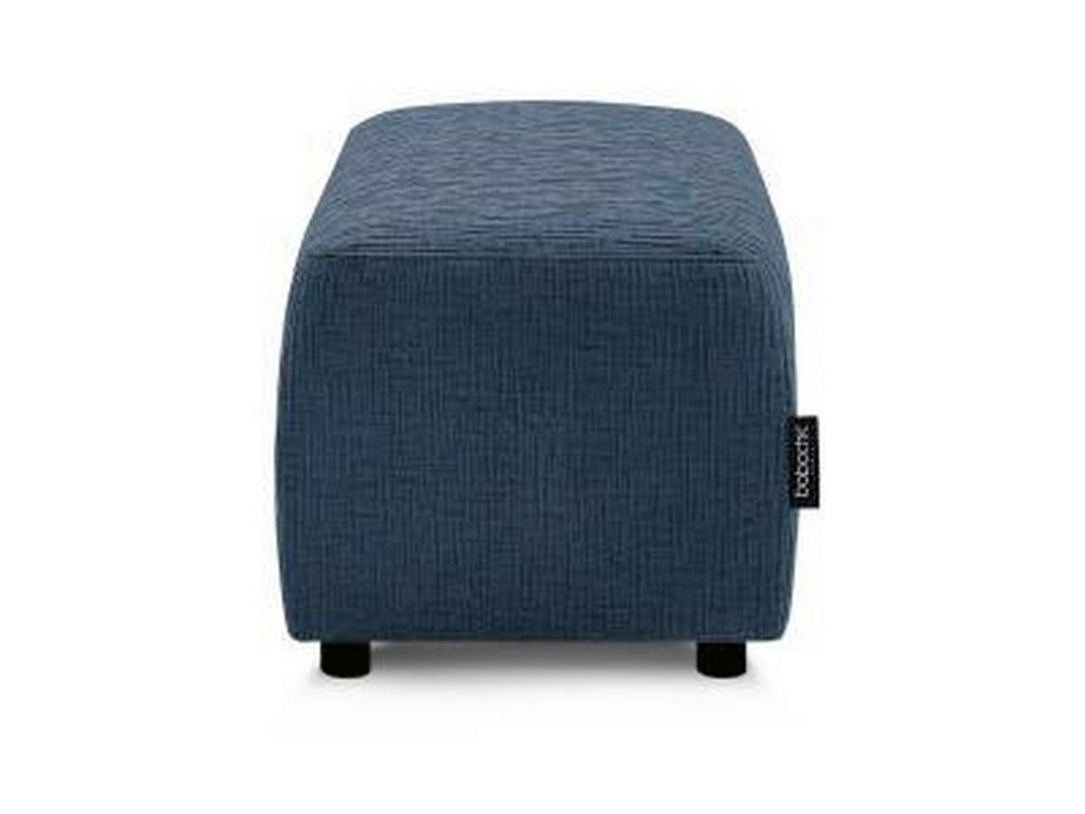 HOCKER ATILLA Struktur Dunkelblau  - Schwarz/Dunkelblau, MODERN, Kunststoff/Textil (92/44/48cm)