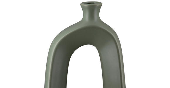 DEKOVASE  - Grün, Trend, Keramik (14/32,5/6cm) - Ambia Home