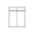 SCHWEBETÜRENSCHRANK 181/210/62 cm 2-türig  - Alufarben/Weiß, Design, Glas/Holzwerkstoff (181/210/62cm) - Carryhome