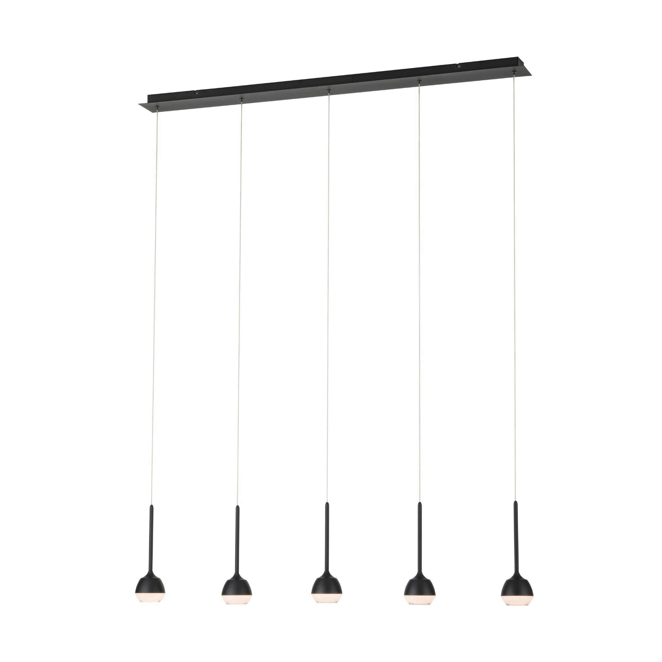 LED-HÄNGLAMPA Nucetto 117/10/150 cm  - klar/svart, Basics, metall/plast (117/10/150cm) - Eglo