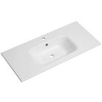 WASCHBECKEN 101/2/46 cm  - Weiß, KONVENTIONELL, Stein (101/2/46cm) - Xora