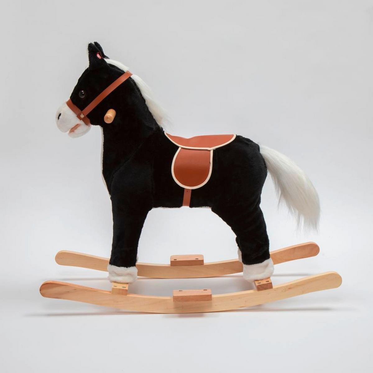 GUGALNI KONJIČEK - črna/večbarvno, Basics, kovina/tekstil (31/62/74cm)