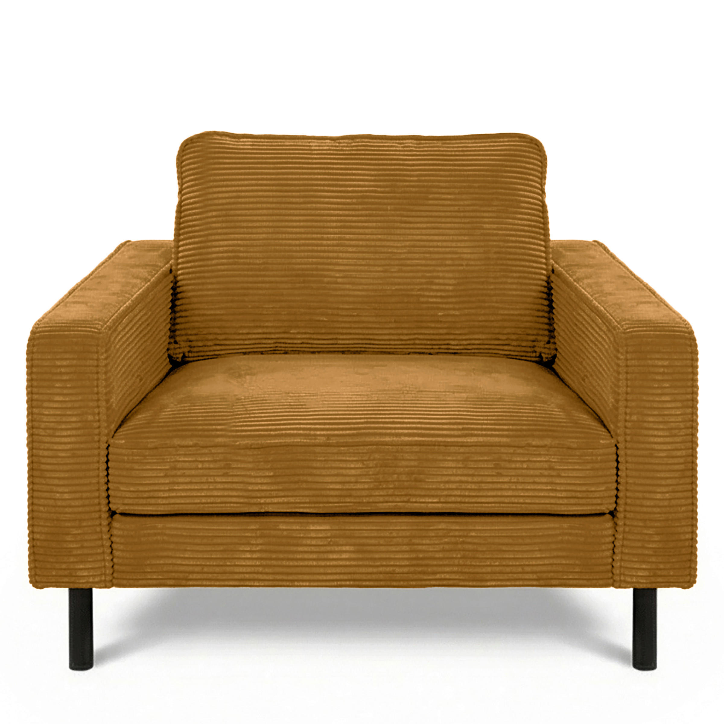 SESSEL Cord Senfgelb  - Senfgelb/Schwarz, Design, Textil/Metall (88/85/92cm) - Livetastic