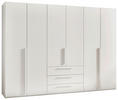DREHTÜRENSCHRANK 6-türig Weiß  - Weiß, MODERN, Holzwerkstoff/Metall (302/223/60cm) - Novel