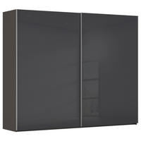 SCHWEBETÜRENSCHRANK 271/223/68 cm 2-türig Graphitfarben, Schwarz  - Alufarben/Graphitfarben, Design, Glas/Holzwerkstoff (271/223/68cm) - Xora