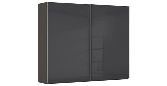 SCHWEBETÜRENSCHRANK 271/223/68 cm 2-türig Graphitfarben, Schwarz  - Alufarben/Graphitfarben, Design, Glas/Holzwerkstoff (271/223/68cm) - Xora