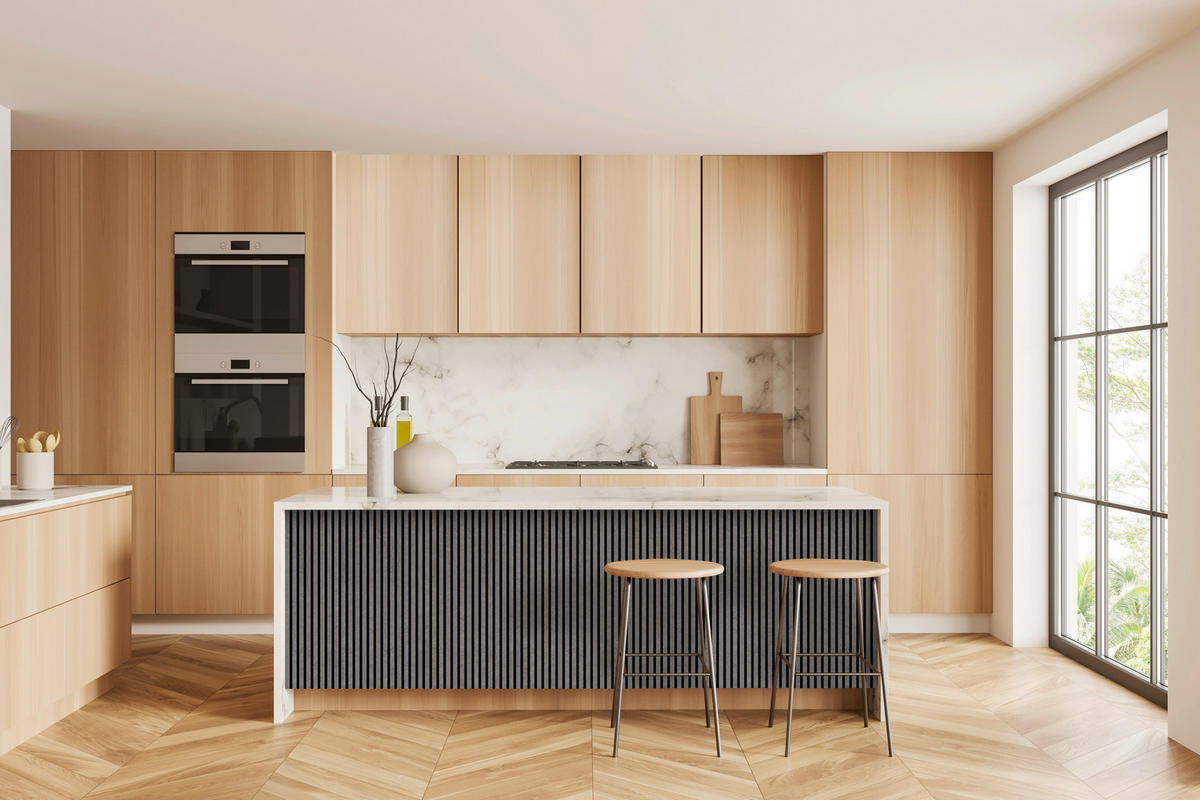 AKUSTIKPANEEL PVC Beton foliert 57.25/1.9/240 cm  - Grau, KONVENTIONELL, Holzwerkstoff/Textil (57.25/1.9/240cm)