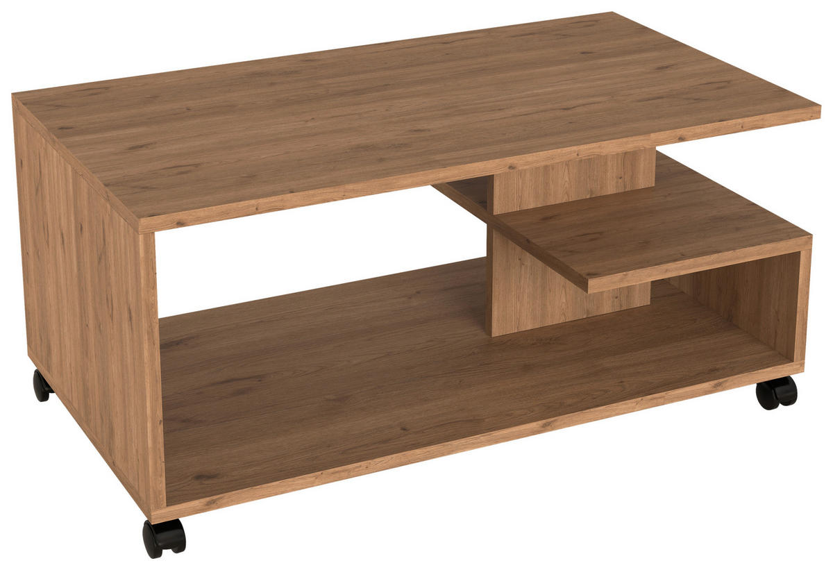 COUCHTISCH in Holzwerkstoff 90/50/38 cm  - Eichefarben, MODERN, Holzwerkstoff/Kunststoff (90/50/38cm) - MID.YOU
