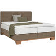 BOXSPRINGBETT 160/200 cm  in Braun, Eichefarben  - Eichefarben/Braun, Natur, Holz/Textil (160/200cm) - Valnatura