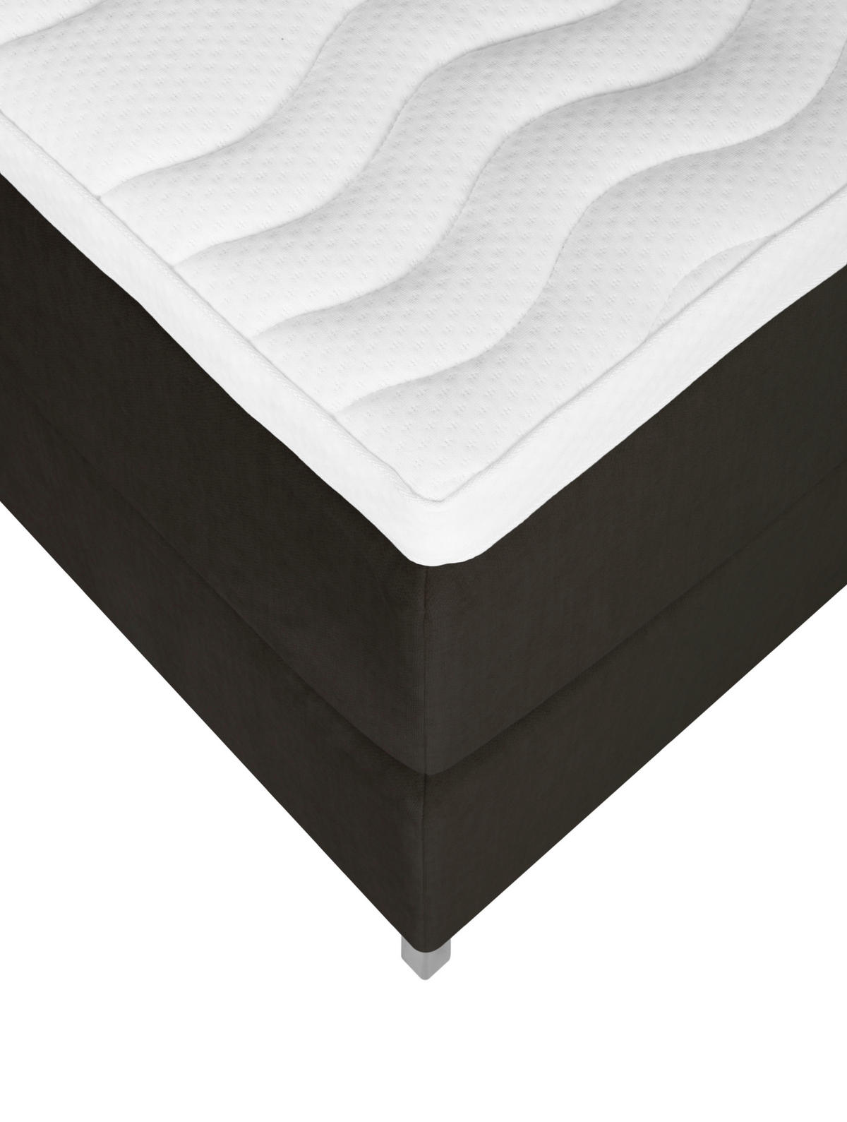 BOXSPRINGBETT 140/200 cm  in Anthrazit  - Anthrazit/Alufarben, Modern, Textil (140/200cm) - MID.YOU