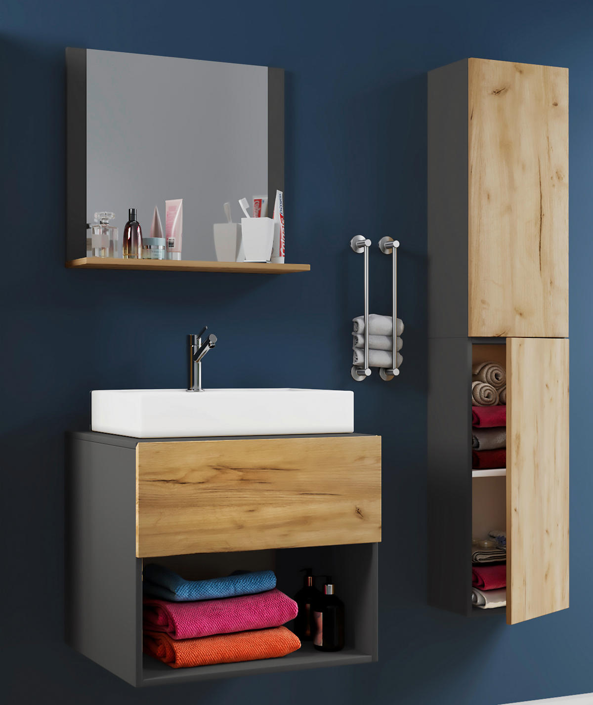 BADRUM 94 cm  - honungsek/vit, Modern, trämaterial/keramik (94cm) - MID.YOU