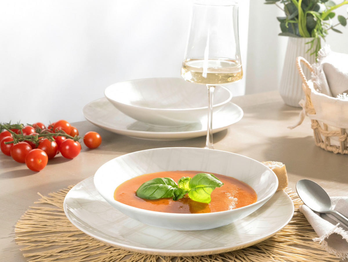 JEDÁLENSKÝ SERVIS, porcelán - viacfarebná/biela, Basics, keramika - Creatable