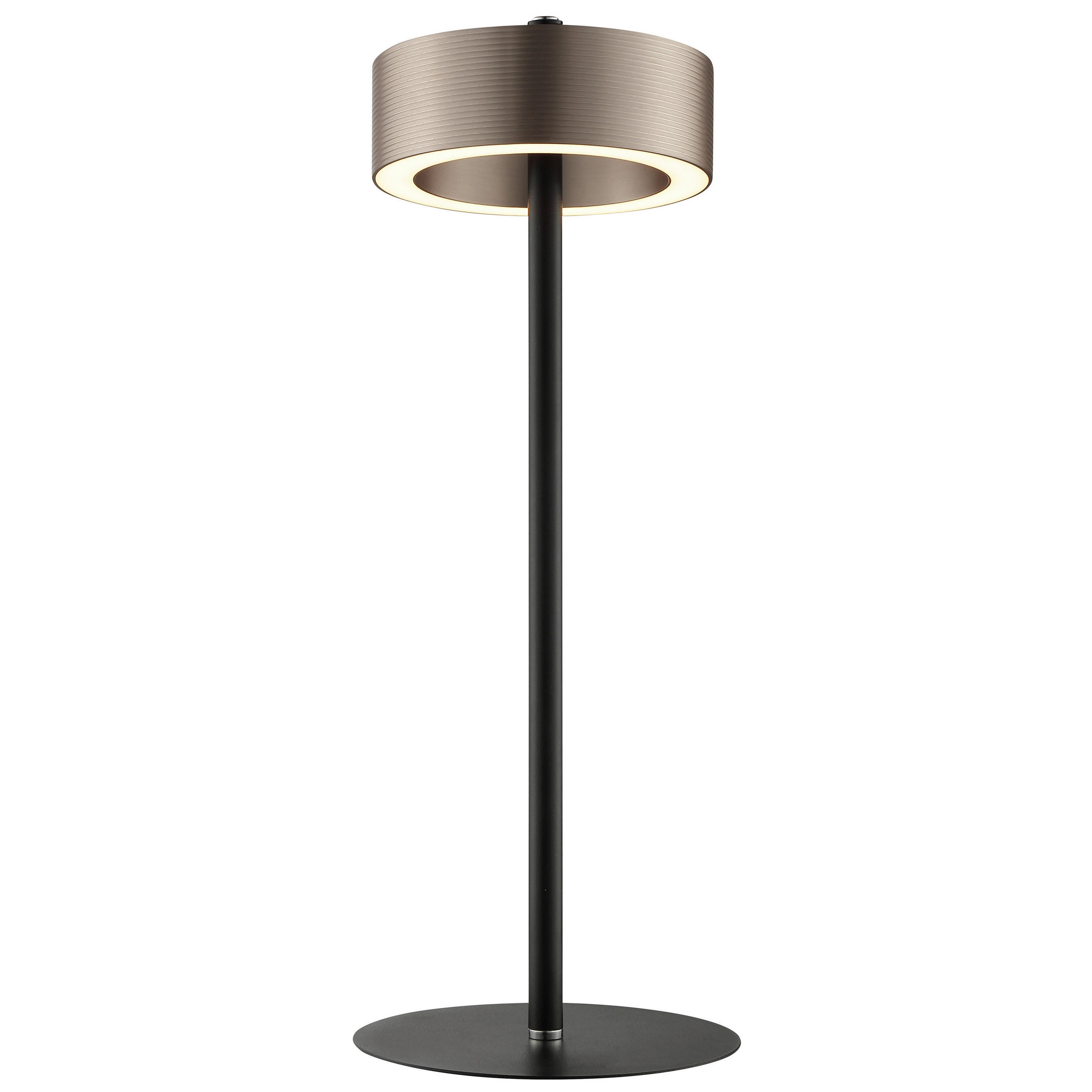 LED-TISCHLEUCHTE - Schwarz/Braun, Design, Metall (15/45cm) - Brilliant