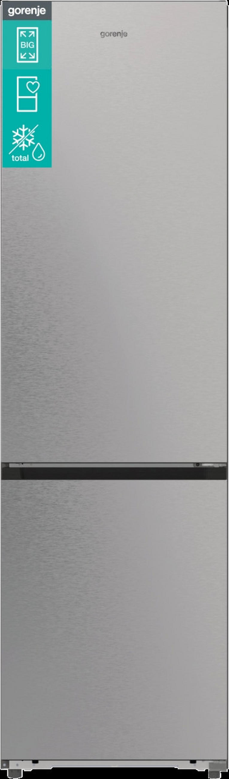 KÜHL-GEFRIER-KOMBINATION 59,5/203/65,8 cm  - Edelstahlfarben, Trend (59,5/203/65,8cm) - Gorenje