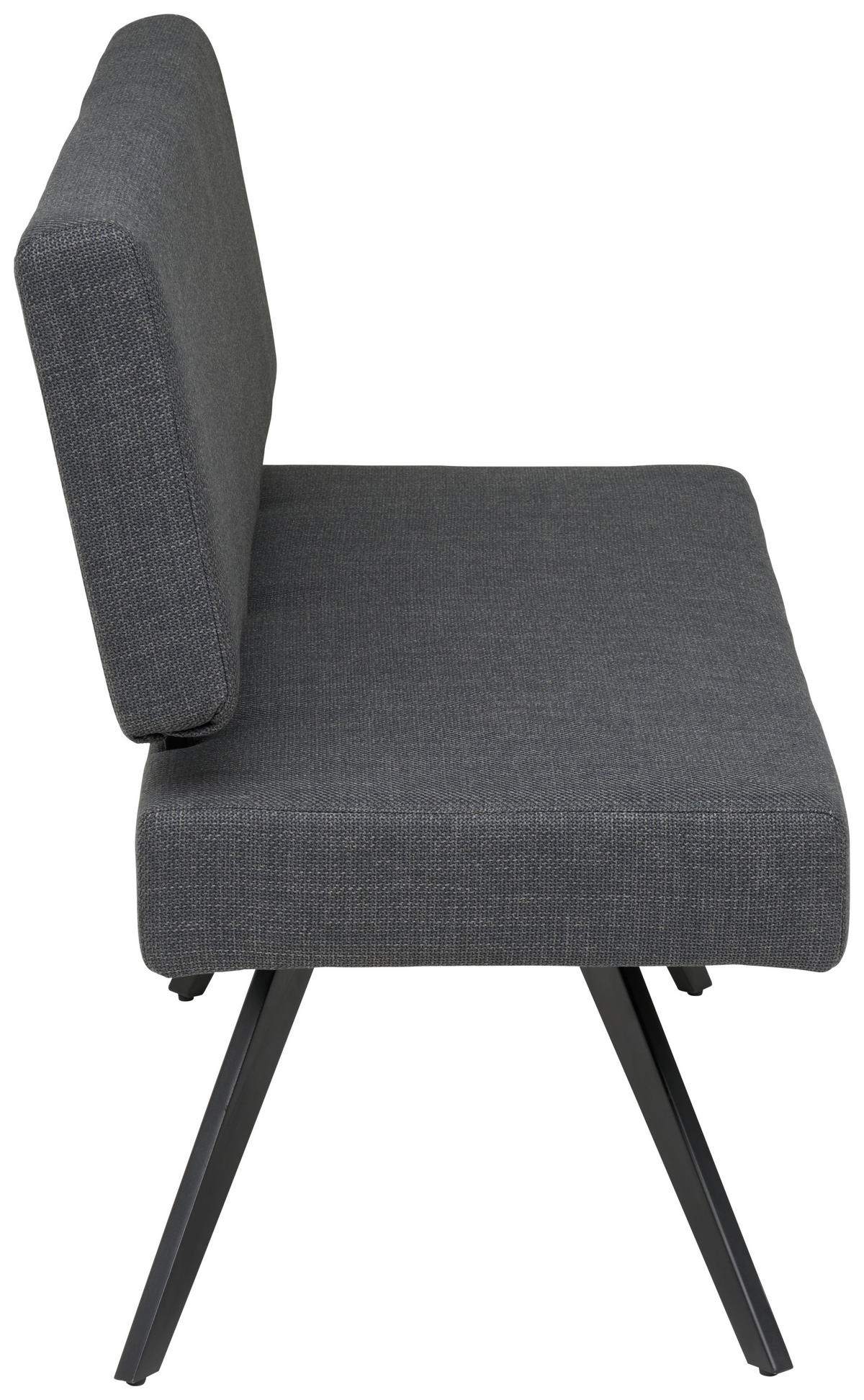 SITZBANK Metall, Textil Dunkelgrau  - Dunkelgrau/Schwarz, Konventionell, Textil/Metall (140/90/62cm) - MID.YOU