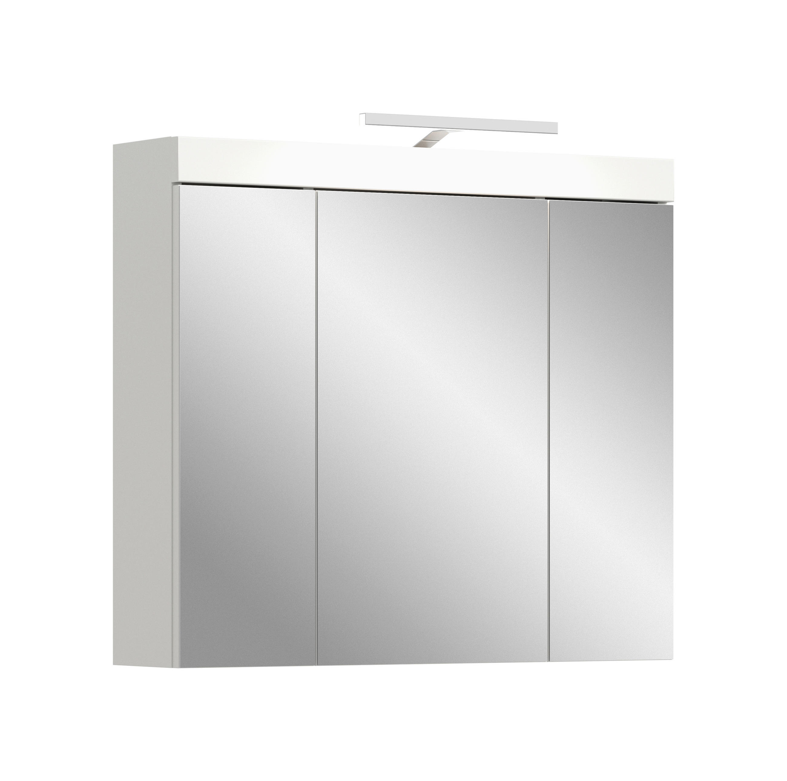 SPEGELSKÅP  - vit, Trend, trämaterial/glas (80/70/18cm) - MID.YOU